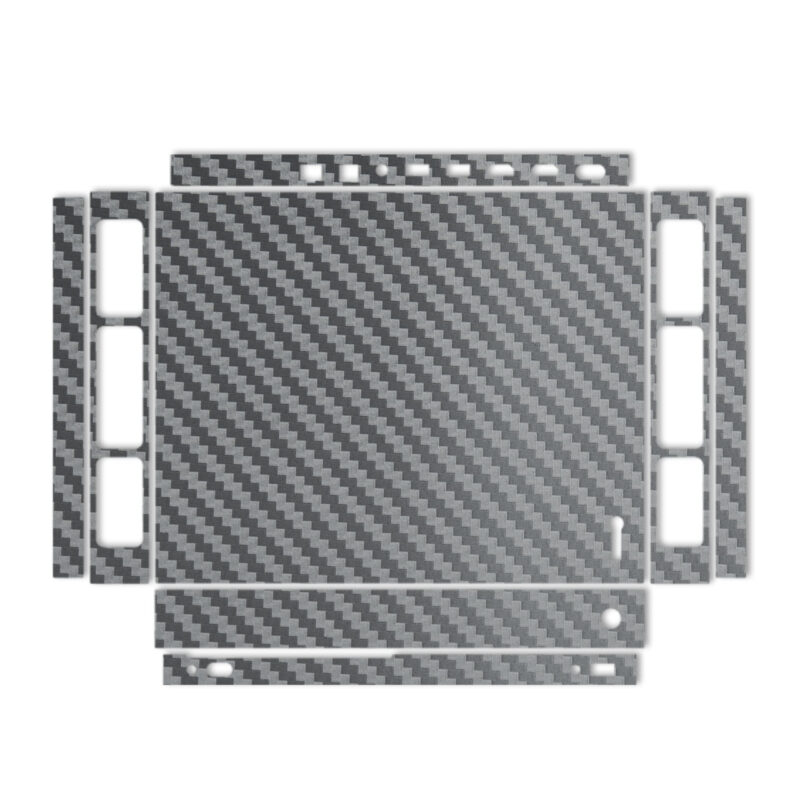 برچسب پوششی ماهوت مدل Silver Carbon-fiber Texture مناسب برای کنسول بازی Xbox One X