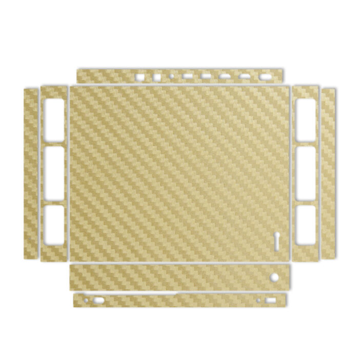 برچسب پوششی مدل Gold Carbon-fiber Texture مناسب برای کنسول بازی Xbox One X