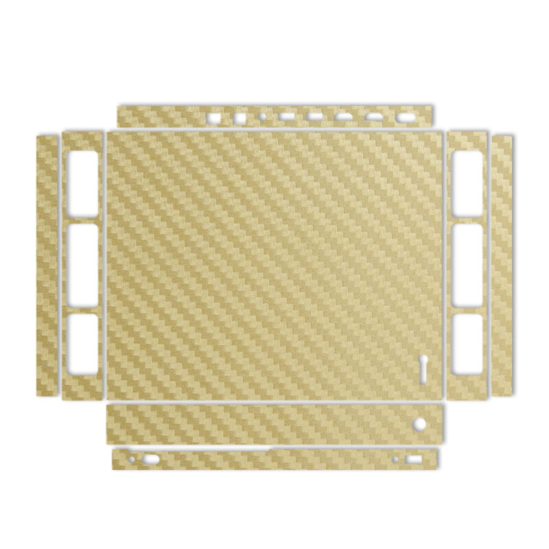 برچسب پوششی مدل Gold Carbon-fiber Texture مناسب برای کنسول بازی Xbox One X