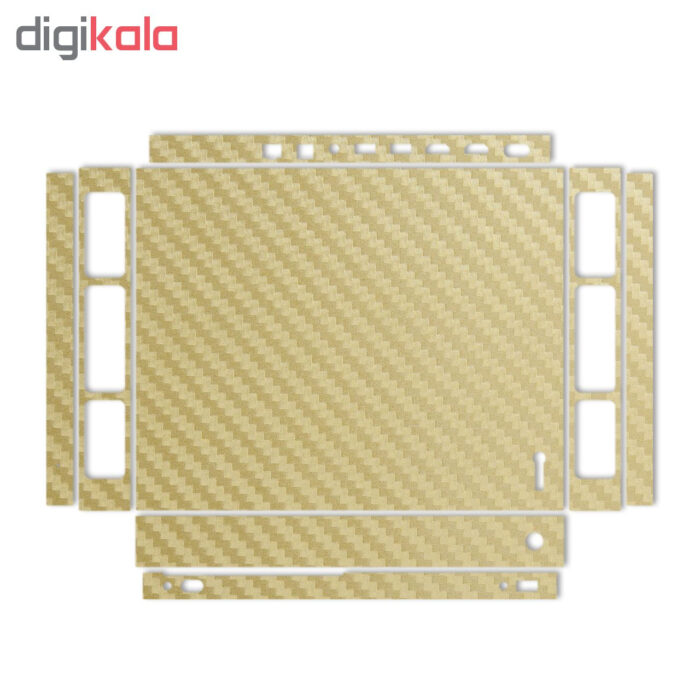 برچسب پوششی مدل Gold Carbon-fiber Texture مناسب برای کنسول بازی Xbox One X