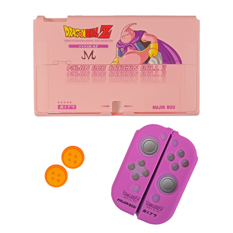 محافظ کنسول نینتندو سوییچ اولد مدل MAJIN BUU L838 به همراه کاور دسته و روکش آنالوگ